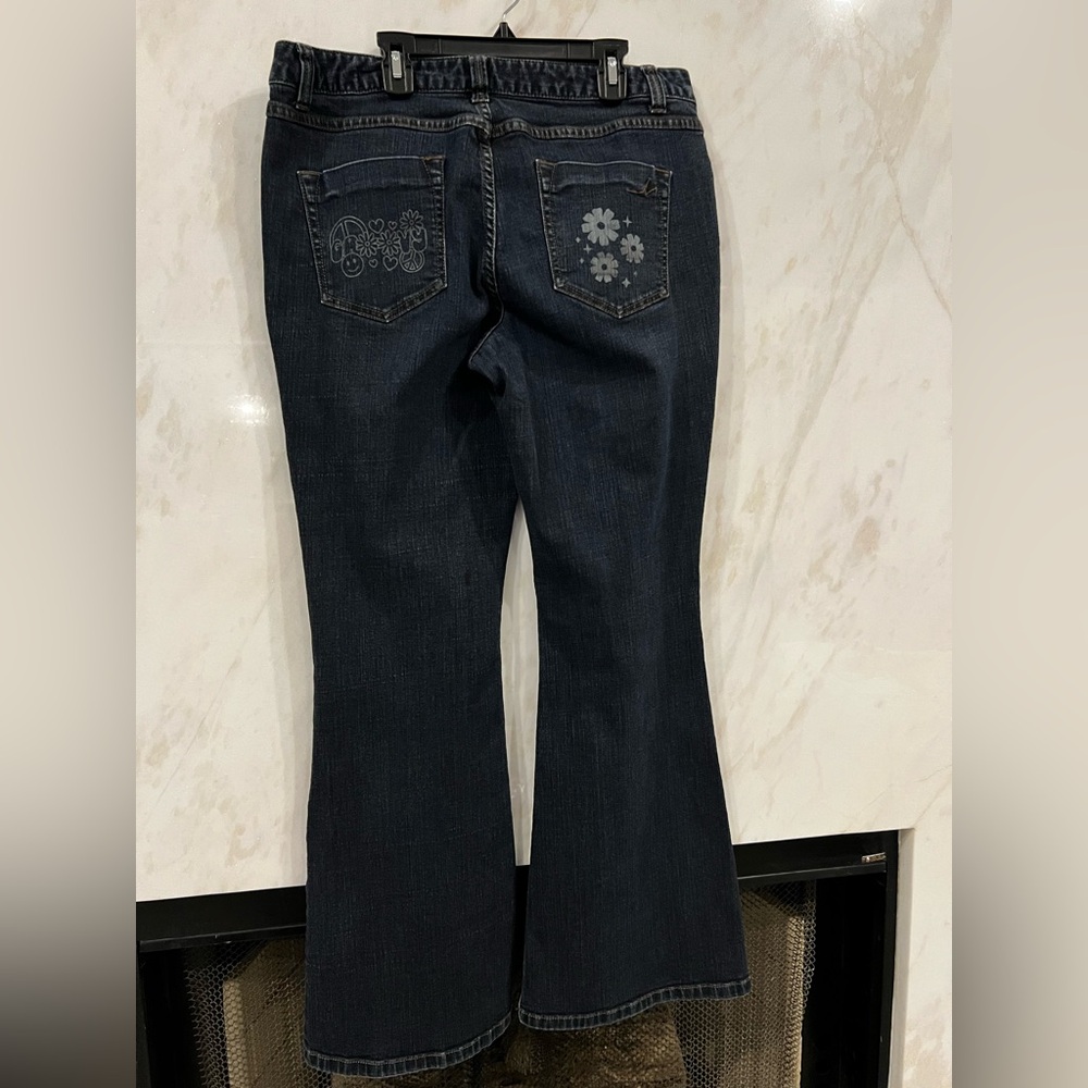 INC International Concepts Dark Blue Butterfly Jeans - Picture 4 of 8